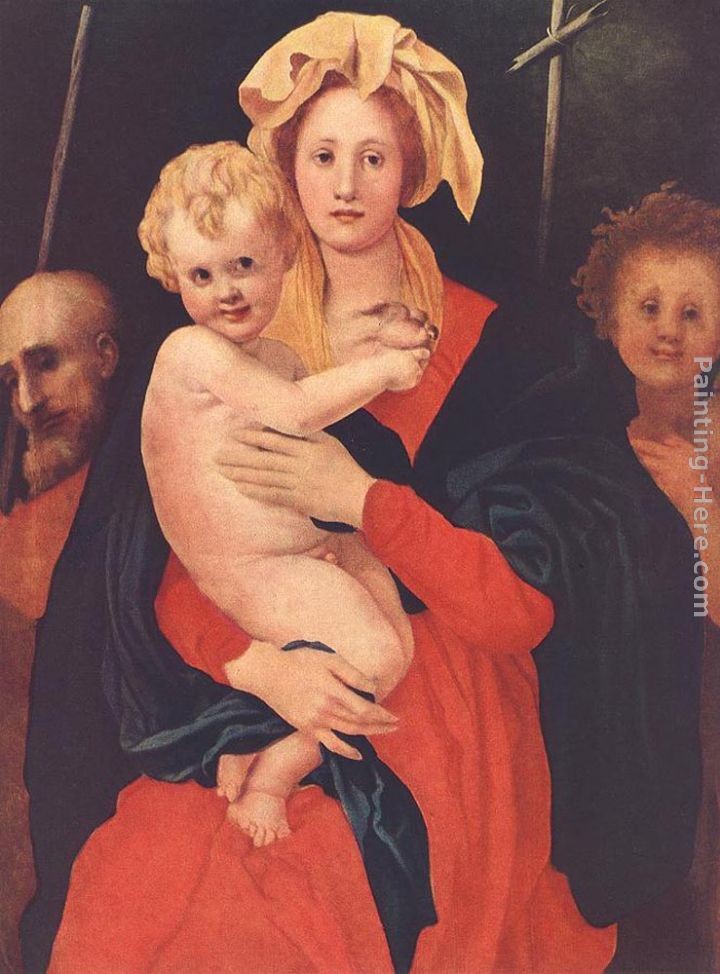 Jacopo Pontormo Madonna and Child with the Young St John